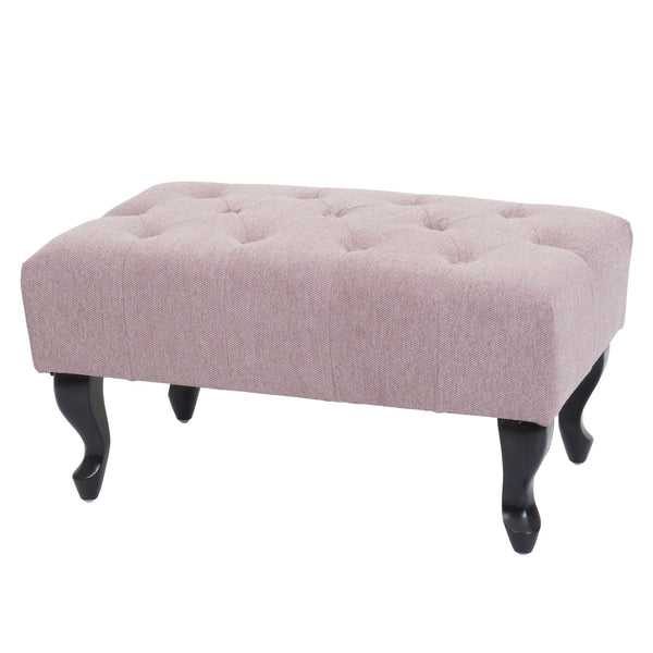 Sessel Chesterfield Relaxsessel Ohrensessel wasserabweisend hellrosa mit Ottomane
