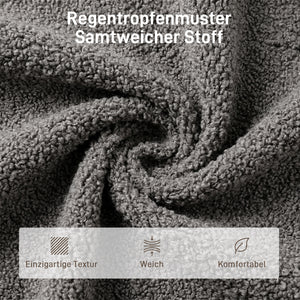 Sessel drehbar mit Fusshocker und Schaukelfunktion grau