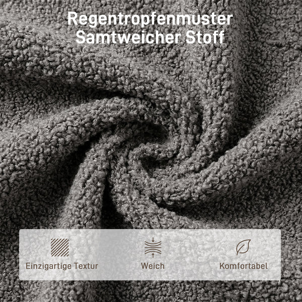 Sessel drehbar mit Fusshocker und Schaukelfunktion grau