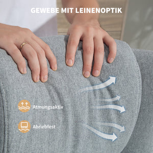 Sessel drehbar mit Hocker verstellbar für Wohnzimmer grau