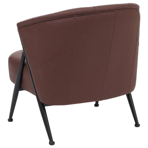Sessel Lounge Chair Vintage Retro Industrial Metall Kunstleder rostrot