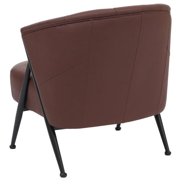 Sessel Lounge Chair Vintage Retro Industrial Metall Kunstleder rostrot