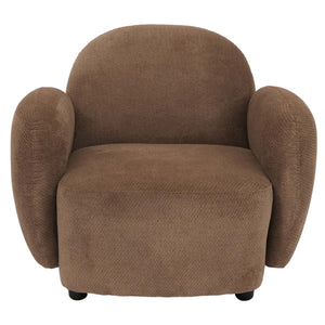 Sessel Lounge-Relax-Cocktailsessel Chenille Öko-Tex braun