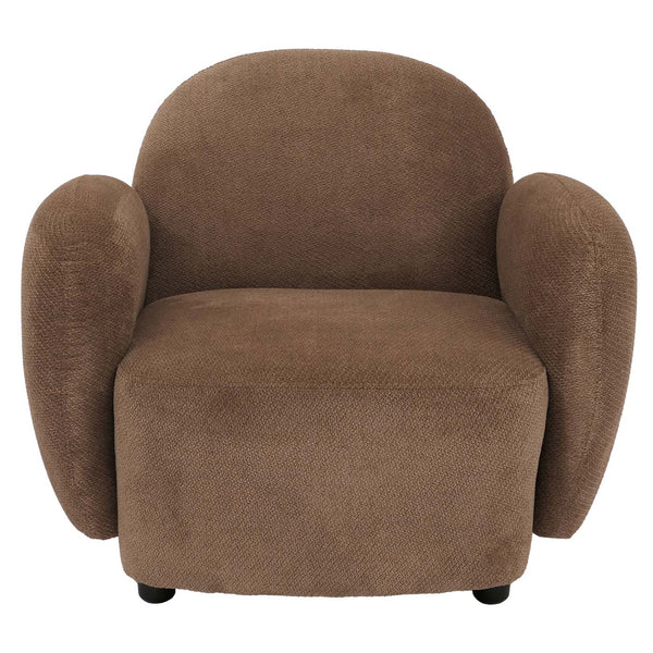 Sessel Lounge-Relax-Cocktailsessel Chenille Öko-Tex braun