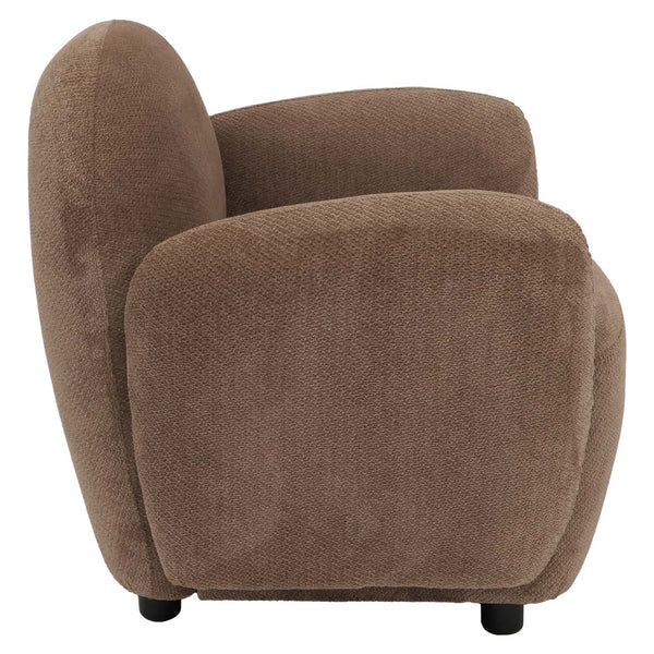 Sessel Lounge-Relax-Cocktailsessel Chenille Öko-Tex braun
