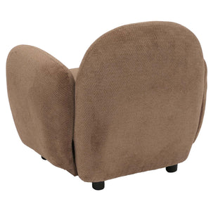 Sessel Lounge-Relax-Cocktailsessel Chenille Öko-Tex braun
