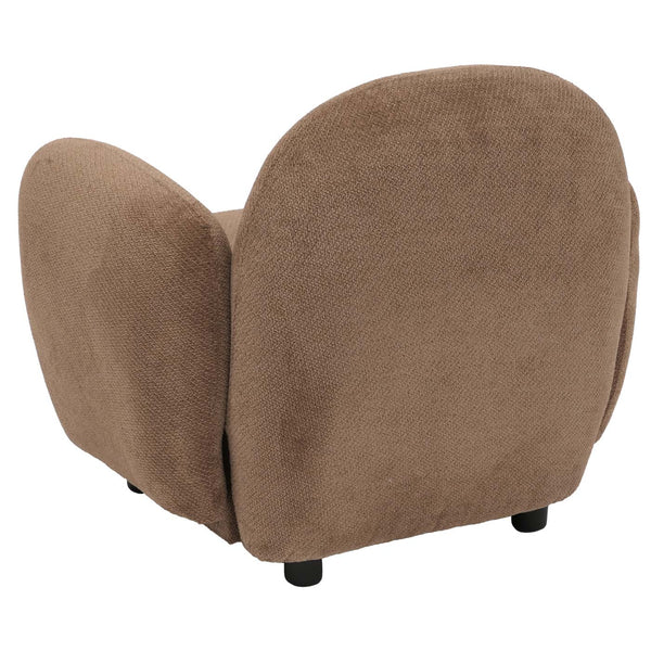 Sessel Lounge-Relax-Cocktailsessel Chenille Öko-Tex braun
