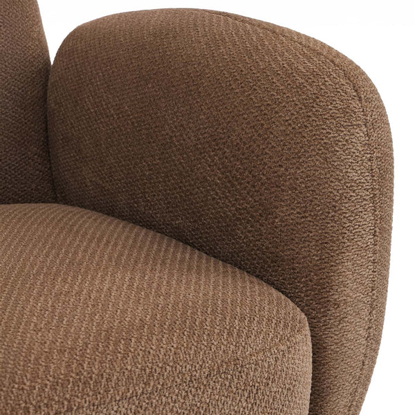 Sessel Lounge-Relax-Cocktailsessel Chenille Öko-Tex braun
