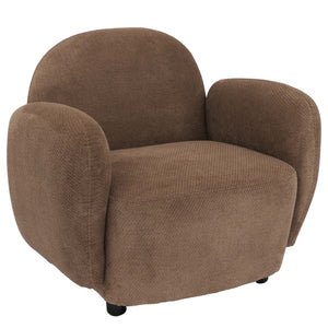 Sessel Lounge-Relax-Cocktailsessel Chenille Öko-Tex braun