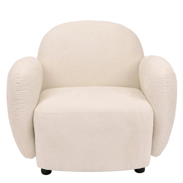 Sessel Lounge-Relax-Cocktailsessel Chenille Öko-Tex creme