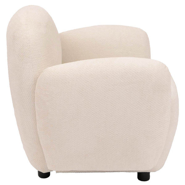 Sessel Lounge-Relax-Cocktailsessel Chenille Öko-Tex creme