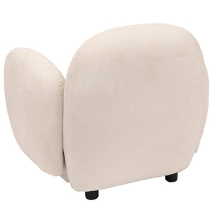 Sessel Lounge-Relax-Cocktailsessel Chenille Öko-Tex creme