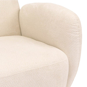 Sessel Lounge-Relax-Cocktailsessel Chenille Öko-Tex creme