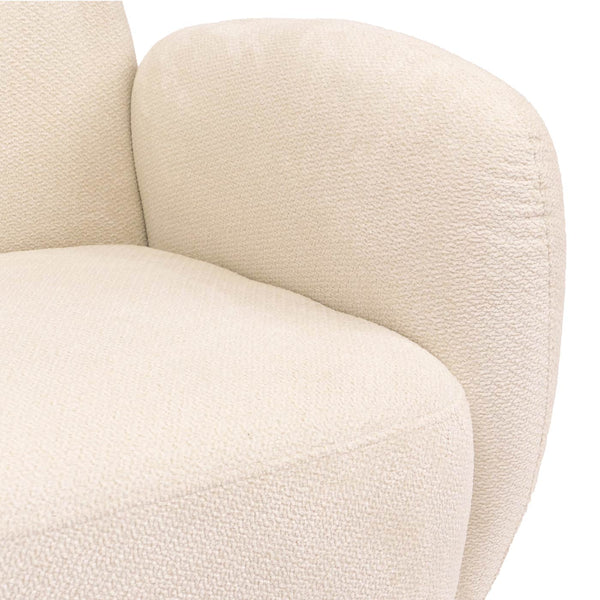 Sessel Lounge-Relax-Cocktailsessel Chenille Öko-Tex creme