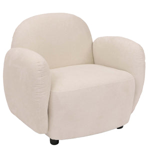 Sessel Lounge-Relax-Cocktailsessel Chenille Öko-Tex creme