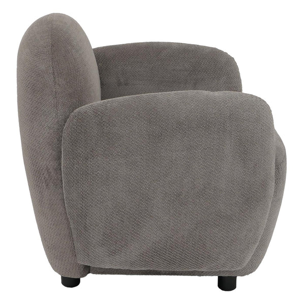 Sessel Lounge-Relax-Cocktailsessel Chenille Öko-Tex hellgrau