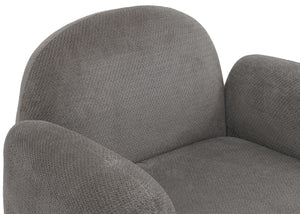 Sessel Lounge-Relax-Cocktailsessel Chenille Öko-Tex hellgrau