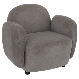 Sessel Lounge-Relax-Cocktailsessel Chenille Öko-Tex hellgrau