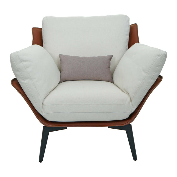 Sessel Lounge-Sessel Cocktailsessel Kunstleder Stoff Metall dunkelbraun