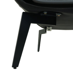 Sessel Lounge-Sessel Cocktailsessel Kunstleder Stoff Metall schwarz