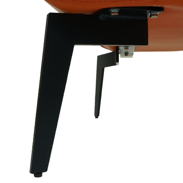 Sessel Lounge-Sessel Cocktailsessel Kunstleder Stoff Metall terrakotta