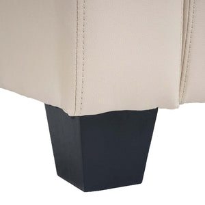 Sessel Loungesessel Kunstleder creme