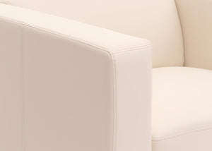 Sessel Loungesessel Kunstleder weiss