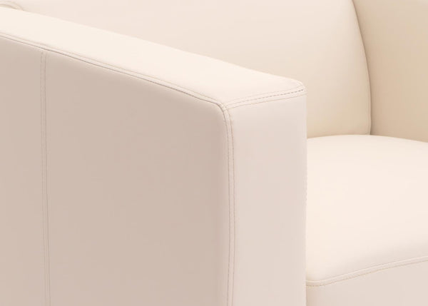 Sessel Loungesessel Kunstleder weiss