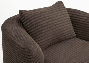 Sessel Loungesessel Relaxsessel Cocktailsessel Cord braun