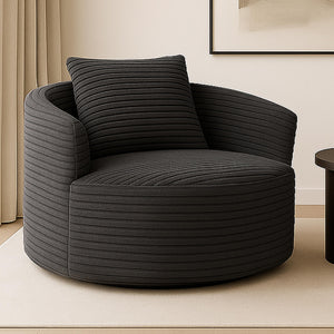 Sessel Loungesessel Relaxsessel Cocktailsessel Cord dunkelgrau