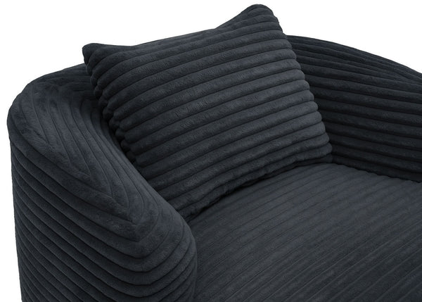 Sessel Loungesessel Relaxsessel Cocktailsessel Cord dunkelgrau