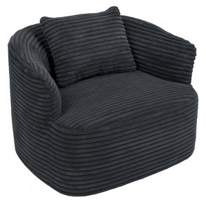 Sessel Loungesessel Relaxsessel Cocktailsessel Cord dunkelgrau