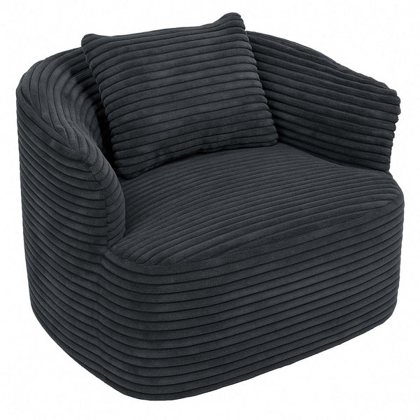 Sessel Loungesessel Relaxsessel Cocktailsessel Cord dunkelgrau