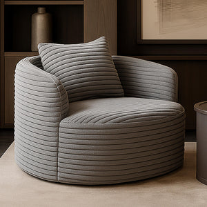 Sessel Loungesessel Relaxsessel Cocktailsessel Cord hellgrau