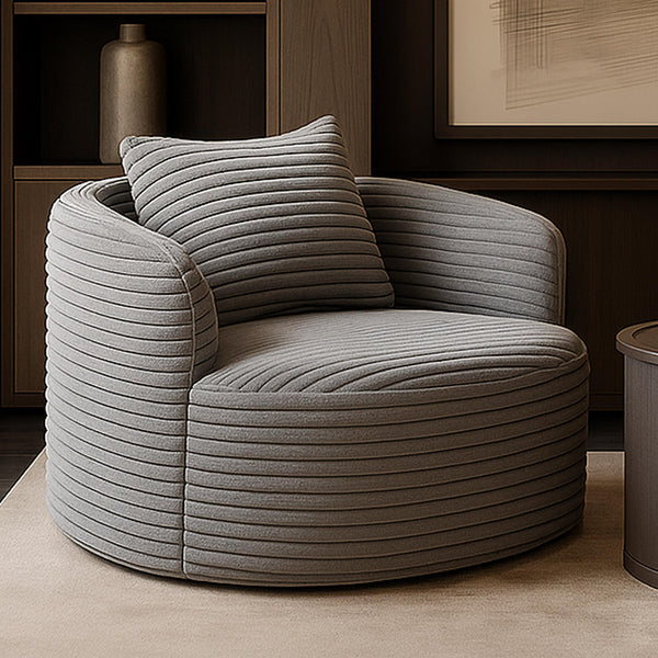Sessel Loungesessel Relaxsessel Cocktailsessel Cord hellgrau