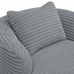 Sessel Loungesessel Relaxsessel Cocktailsessel Cord hellgrau