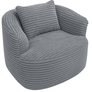 Sessel Loungesessel Relaxsessel Cocktailsessel Cord hellgrau