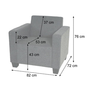 Sessel Loungesessel Stoff anthrazit-grau