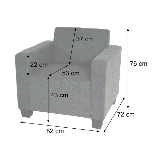 Sessel Loungesessel Stoff anthrazit-grau