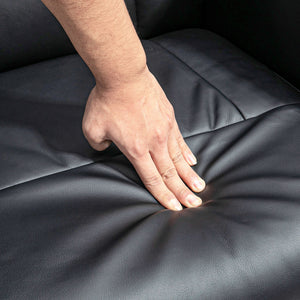 Sessel Set mit Fusshocker höhenverstellbar neigbar schwarz