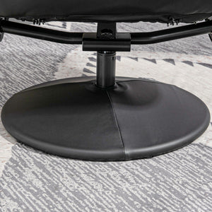 Sessel Set mit Fusshocker höhenverstellbar neigbar schwarz