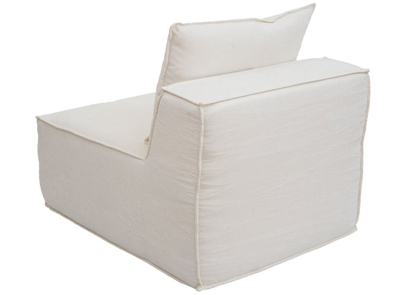 Sessel Sofa-Zubehör Loungesessel Mittelteil Stoff 63x75x97cm creme