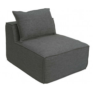 Sessel Sofa-Zubehör Loungesessel Mittelteil Stoff 63x75x97cm dunkelgrau