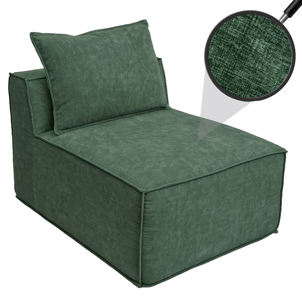 Sessel Sofa-Zubehör Loungesessel Mittelteil Stoff 63x75x97cm grün