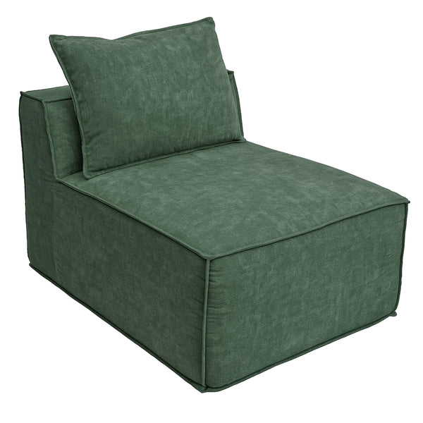 Sessel Sofa-Zubehör Loungesessel Mittelteil Stoff 63x75x97cm grün