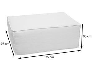 Sessel Sofa-Zubehör Loungesessel Mittelteil Stoff 63x75x97cm hellgrau