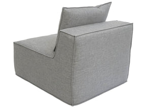 Sessel Sofa-Zubehör Loungesessel Mittelteil Stoff 63x75x97cm hellgrau