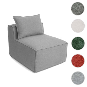 Sessel Sofa-Zubehör Loungesessel Mittelteil Stoff 63x75x97cm hellgrau