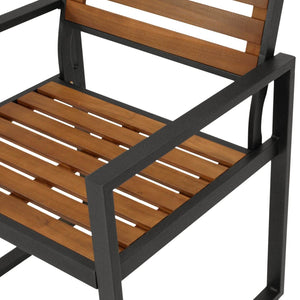 Sessel RAGUSA, Stahl anthrazit + Akazie geölt, FSC®-zertifiziert, 2 Stück