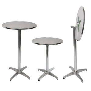 Set Stehtisch mit Husse klappbar höhenverstellbar Ø60cm anthrazit-grau